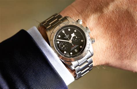 tudor black bay chrono wrist|tudor black bay chrono s&g.